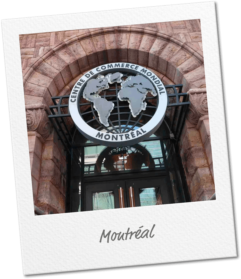 The building "Centre de Commerce Mondial" in Montreal city